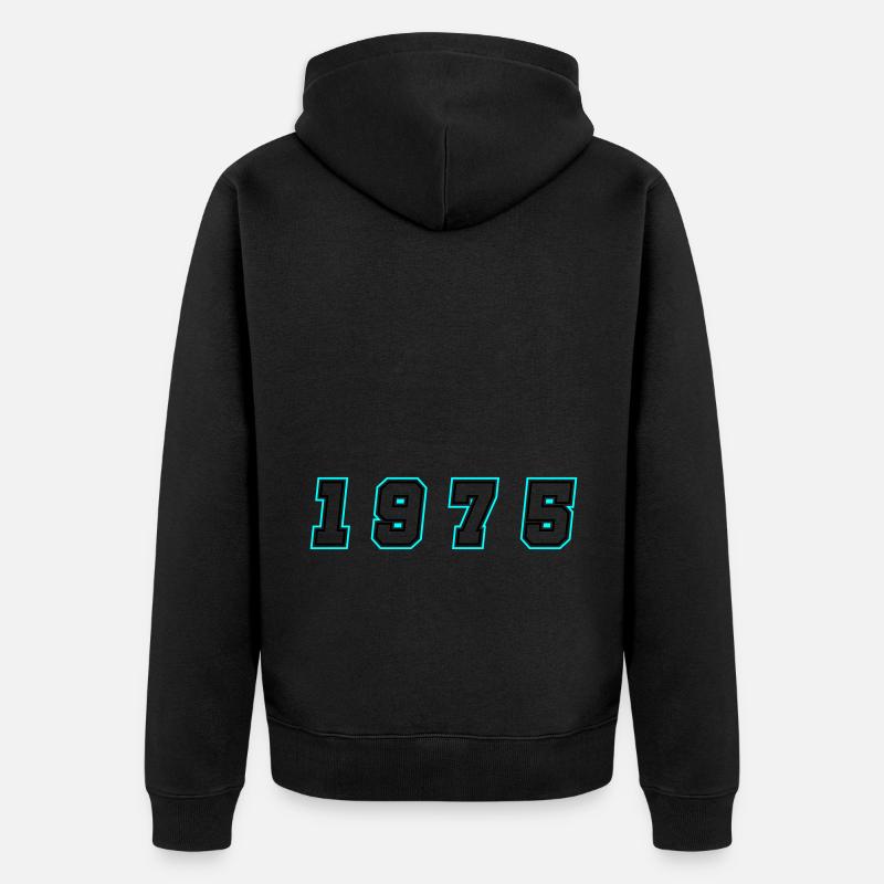 Numéro de l’année 1975 - Veste à capuche bio Premium Unisexe - noir