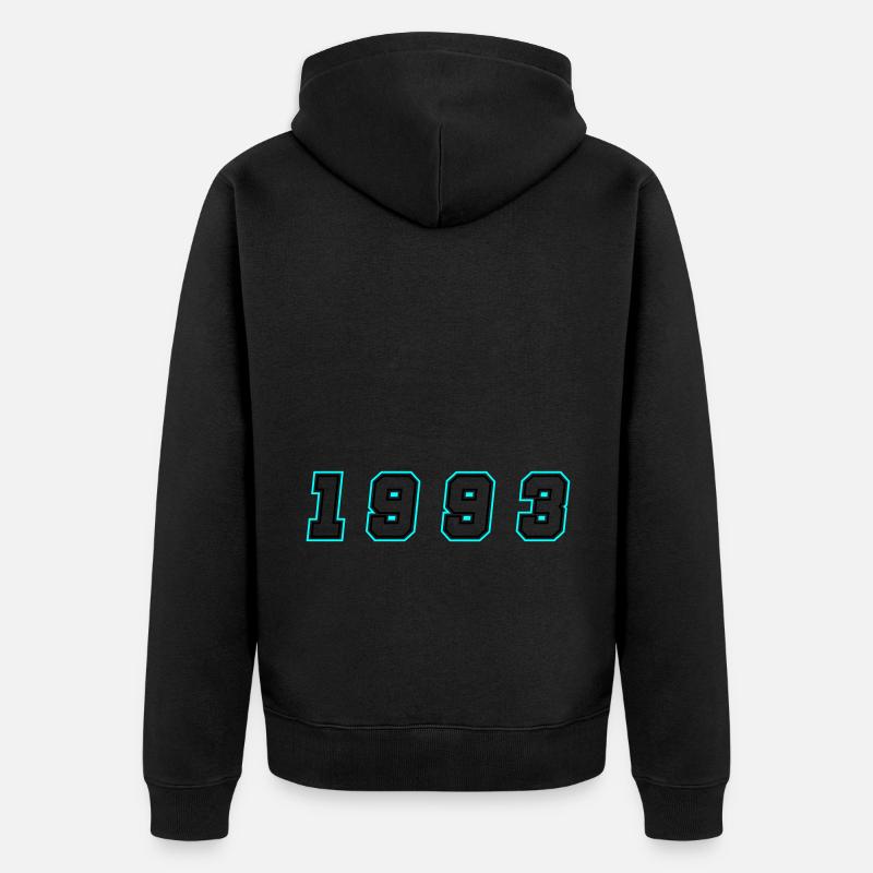 Numéro de l’année 1993 - Veste à capuche bio Premium Unisexe - noir