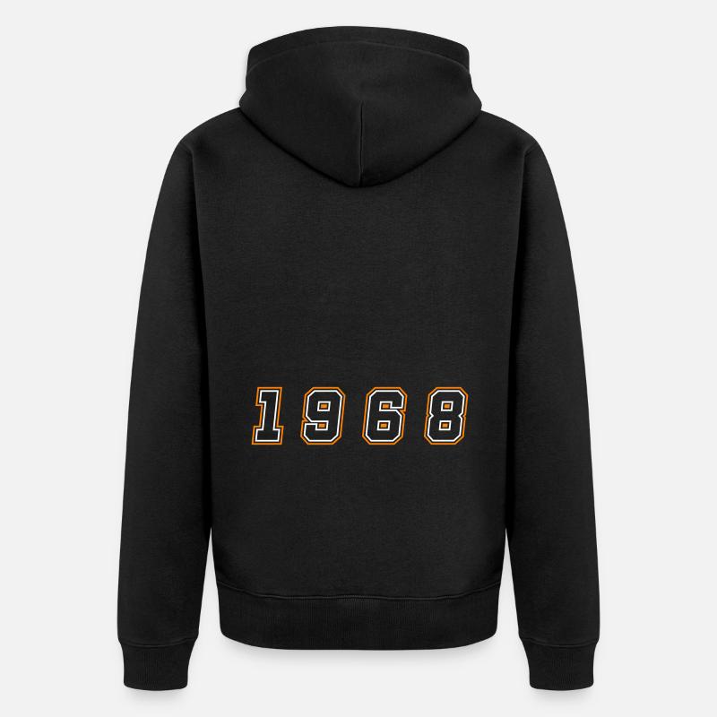 Numéro de l’année 1968 - Veste à capuche bio Premium Unisexe - noir