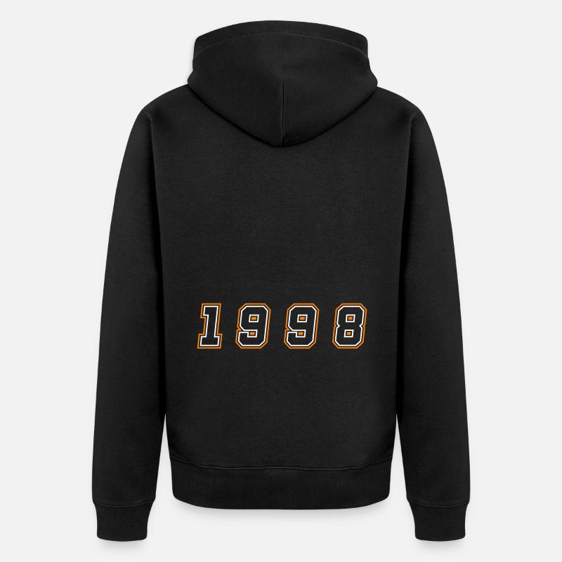 Numéro de l’année 1998 - Veste à capuche bio Premium Unisexe - noir