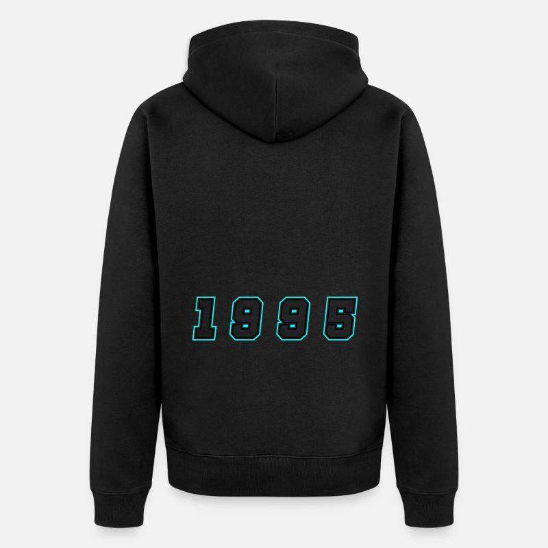 Numéro de l’année 1995 - Veste à capuche bio Premium Unisexe - noir