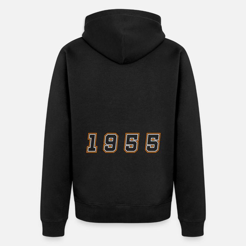 Numéro de l’année 1955 - Veste à capuche bio Premium Unisexe - noir