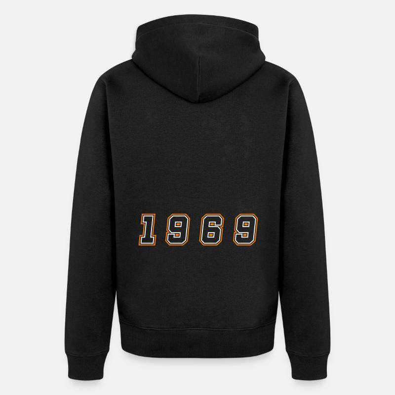 Numéro de l’année 1969 - Veste à capuche bio Premium Unisexe - noir