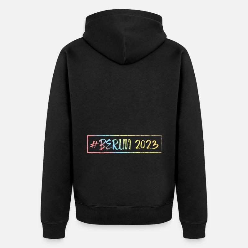 Berlin 2023 - Veste à capuche bio Premium Unisexe - noir