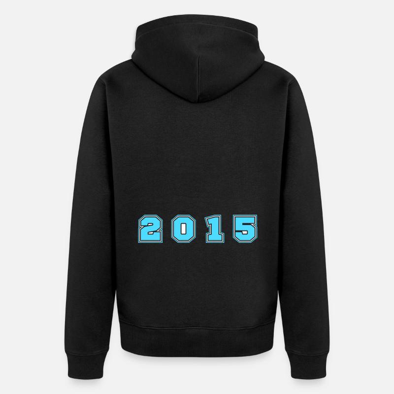 Numéro de l’année 2015 - Veste à capuche bio Premium Unisexe - noir