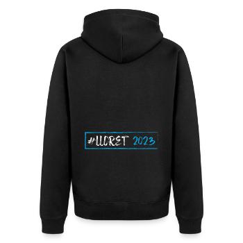 Lloret de Mar 2023 - Veste à capuche bio Premium Unisexe - noir - Dos - Nico (187cm)