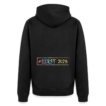 Lloret De Mar 2023 - Veste à capuche bio Premium Unisexe - noir - Dos - Nico (187cm)