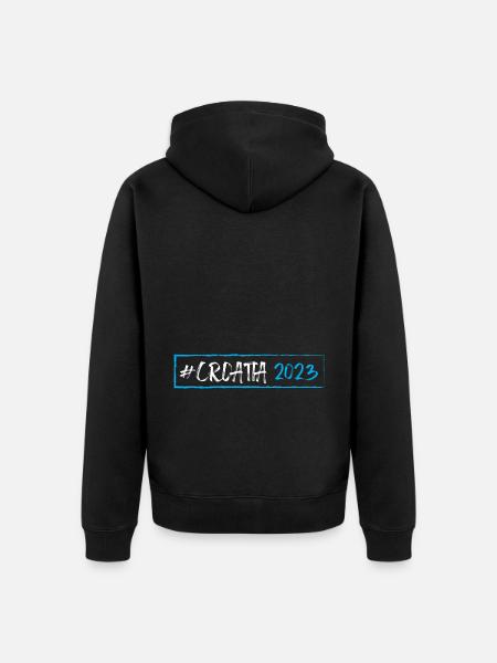 Croatia 2023 - Unisex Premium Organic Zip Hoodie - black