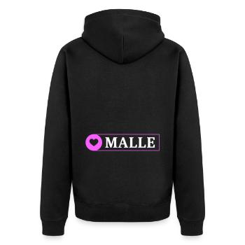 Cœur de Malle - Veste à capuche bio Premium Unisexe - noir - Dos - Nico (187cm)