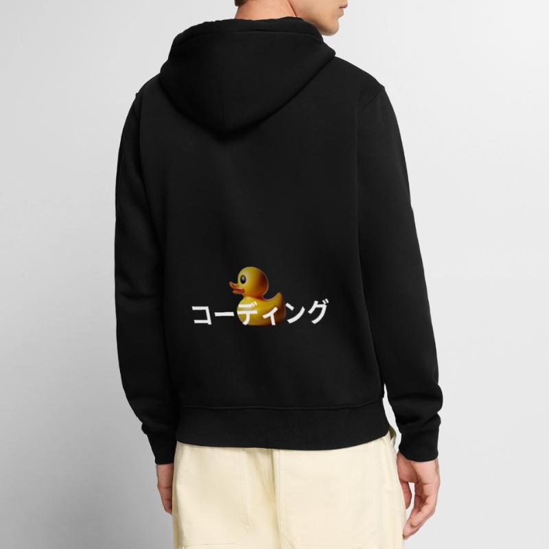 LUZILLION CODER COUTURE, RUBBER DUCK DEBUGGING Unisex Premium Bio Zip Hoodie