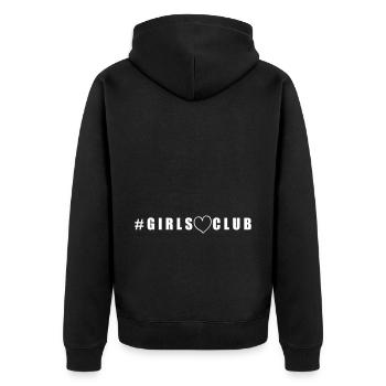 Club filles - Veste à capuche bio Premium Unisexe - noir - Dos - Nico (187cm)