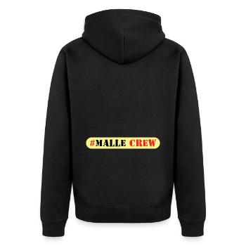 Malle Crew - Unisex Premium Organic Zip Hoodie - black - Back - Nico (187cm)