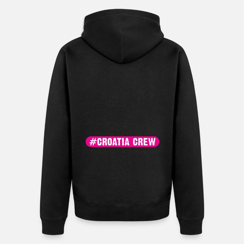 Croatia Crew - Unisex Premium Bio Zip Hoodie - Schwarz