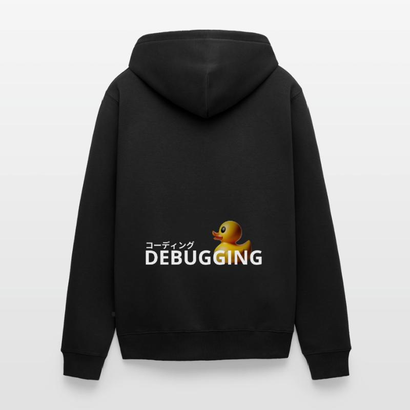LUZILLION CODER COUTURE, DÉBOGAGE DE RUBBER DUCK Veste à capuche bio Premium Unisexe