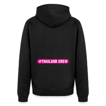 Thailand Crew - Unisex Premium Bio Zip Hoodie - Schwarz - Hinten - Nico (187cm)