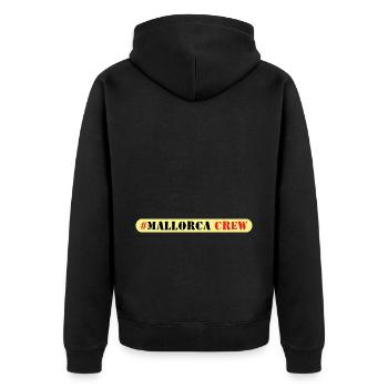 Mallorca Crew - Unisex Premium Bio Zip Hoodie - Schwarz - Hinten - Nico (187cm)