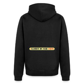 Lloret De Mar Crew - Unisex Premium Organic Zip Hoodie - black - Back - Nico (187cm)