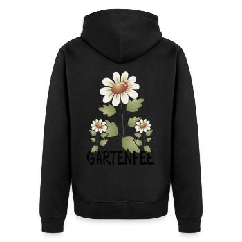 Blumen Für Die Gartenfee Gärtnerin Garten Geschenk - Unisex Premium Bio Zip Hoodie - Schwarz - Hinten - Nico (187cm)