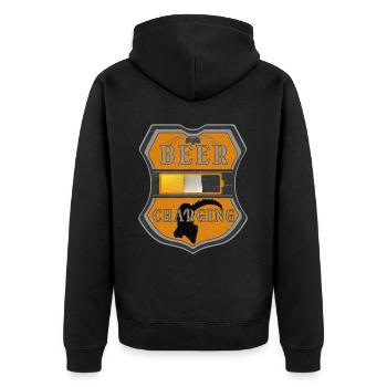 CHARGEMENT DE LA BIÈRE - Veste à capuche bio Premium Unisexe - noir - Dos - Nico (187cm)