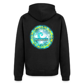 La vague 3 parfaite pour tous les surfeurs - Veste à capuche bio Premium Unisexe - noir - Dos - Nico (187cm)