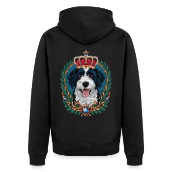Lagotto Romagnolo avec couronne - Veste à capuche bio Premium Unisexe - noir - Dos - Nico (187cm)