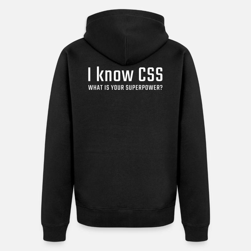 Ich kenne CSS - Unisex Premium Bio Zip Hoodie - Schwarz
