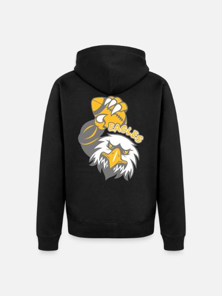 Eagles Rugby - Unisex Premium Bio Zip Hoodie - Schwarz