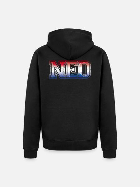 NED Netherlands - Unisex Premium Organic Zip Hoodie - black