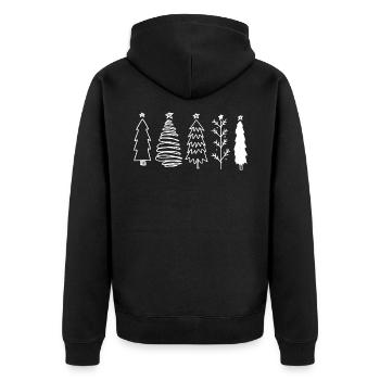Christmas Tree - X-MAS Christmas Trees - Unisex Premium Organic Zip Hoodie - black - Back - Nico (187cm)