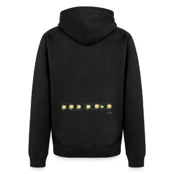 Florist Schriftzug Florist Geschenk Tshirt - Unisex Premium Bio Zip Hoodie - Schwarz - Hinten - Nico (187cm)