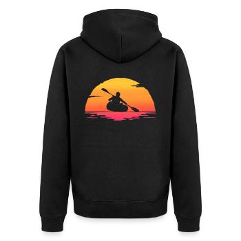 sunrise canoë canoéiste kayak pagayer kayakiste - Veste à capuche bio Premium Unisexe - noir - Dos - Nico (187cm)