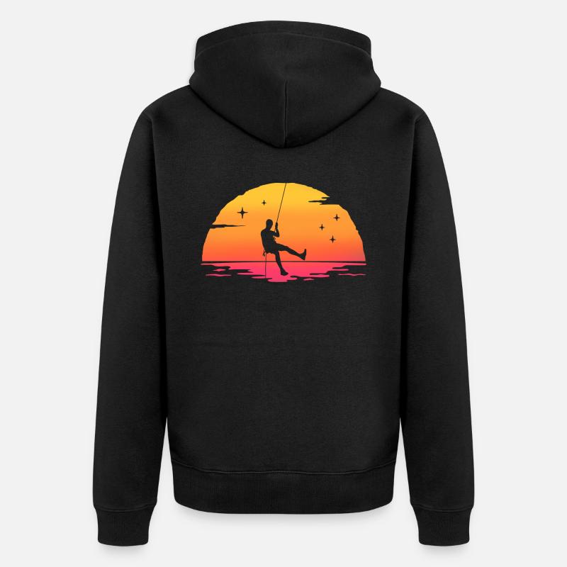 sunrise escalade grimpeur - Veste à capuche bio Premium Unisexe - noir