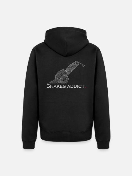 Snakes addict - Unisex Premium Organic Zip Hoodie - black