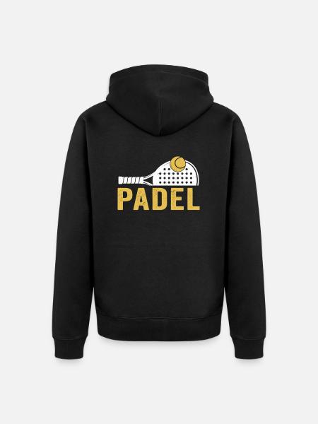 padel - Premium økologisk unisex-hættejakke - sort