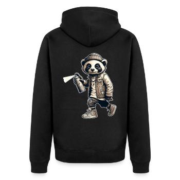 Panda Graffiti Bombe aérosol Street Art - Veste à capuche bio Premium Unisexe - noir - Dos - Nico (187cm)