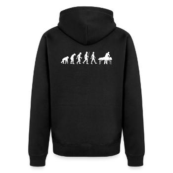Physiotherapist Physio Evolution - Unisex Premium Organic Zip Hoodie - black - Back - Nico (187cm)