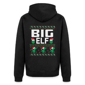 Tenue de Noël Big Elf - Veste à capuche bio Premium Unisexe - noir - Dos - Nico (187cm)