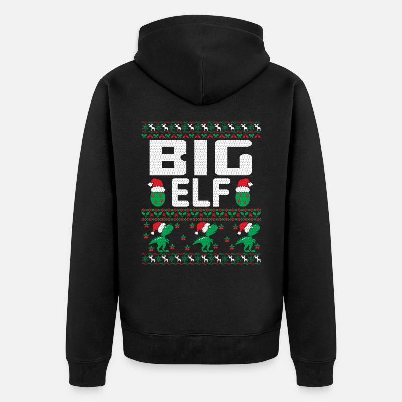 Tenue de Noël Big Elf - Veste à capuche bio Premium Unisexe - noir