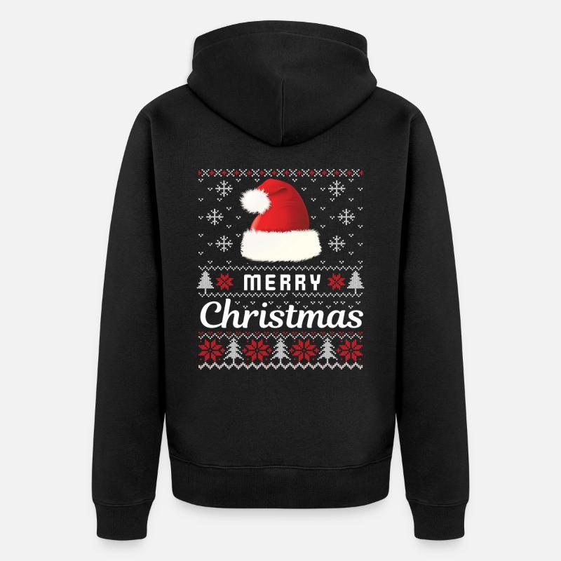 Joyeux Noël 22 - Veste à capuche bio Premium Unisexe - noir