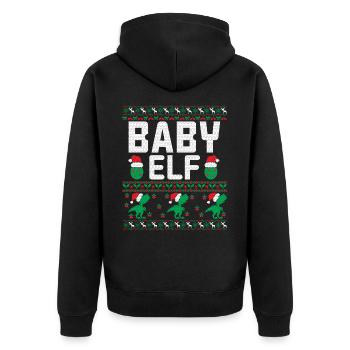Tenue de Noël Baby Elf - Veste à capuche bio Premium Unisexe - noir - Dos - Nico (187cm)