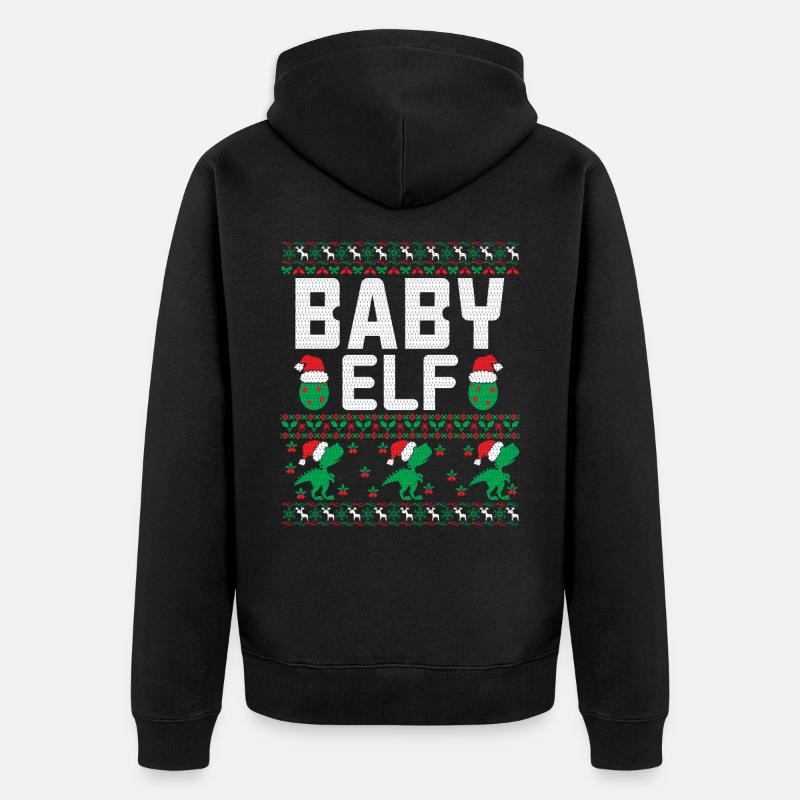 Tenue de Noël Baby Elf - Veste à capuche bio Premium Unisexe - noir