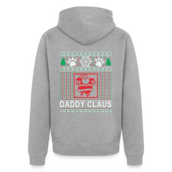 Tenue de Noël Papa Claus - Veste à capuche bio Premium Unisexe - gris chiné - Dos - Nico (187cm)
