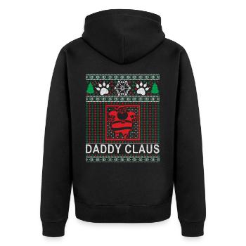 Tenue de Noël Papa Claus - Veste à capuche bio Premium Unisexe - noir - Dos - Nico (187cm)