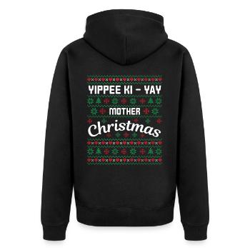 Yippee hi yay Mère de Noël - Veste à capuche bio Premium Unisexe - noir - Dos - Nico (187cm)