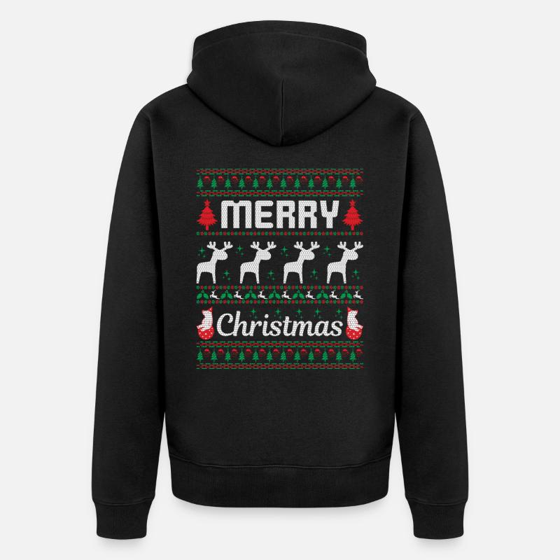 Joyeux Noël - Veste à capuche bio Premium Unisexe - noir