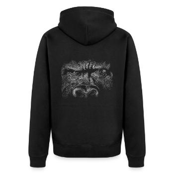La vie des gorilles - Veste à capuche bio Premium Unisexe - noir - Dos - Nico (187cm)