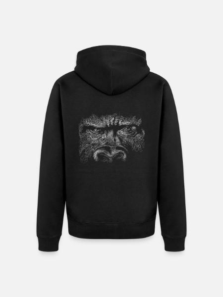 Gorillas' Life - Unisex Premium Organic Zip Hoodie - black