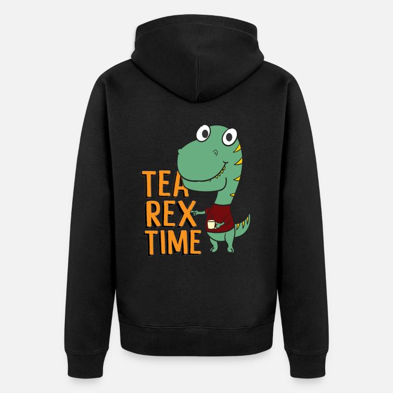 Tenue Tea Rex Time - Veste à capuche bio Premium Unisexe - noir