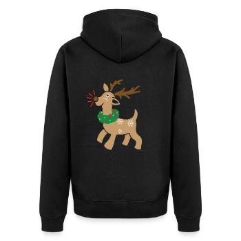 Tenue joyeux de wapiti - Veste à capuche bio Premium Unisexe - noir - Dos - Nico (187cm)
