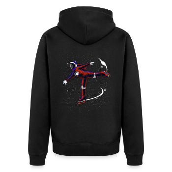 Ice skating Figure skating - Unisex Premium Organic Zip Hoodie - black - Back - Nico (187cm)